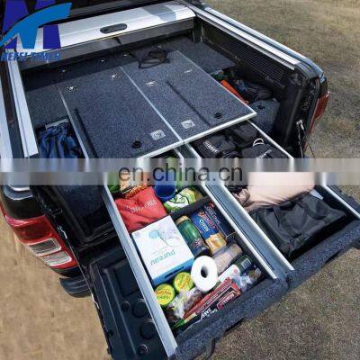 4runner car truck bed Cargo Slide locker 2 Drawer for AW1380-24 Isuzu D Max/Mitsubishi Triton MK/ML Ranger Transit Van/ Hilux