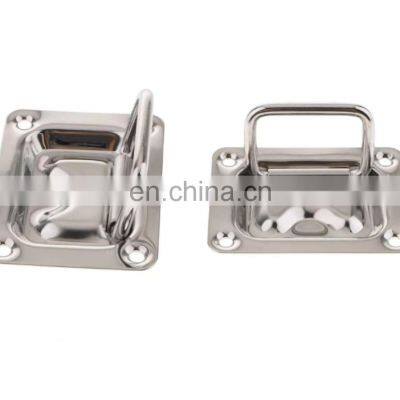 JRSGS Customized High Quality Boat Hatch Latch Lift Ring Handle Mount Locker Marine Stainless Steel 316 Flush Pull Ring