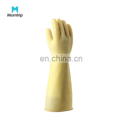 Industry Crinkle Chemical Resistant Safety Working Acid Alkali Oil Proof Hand Rubber Protection Gloves