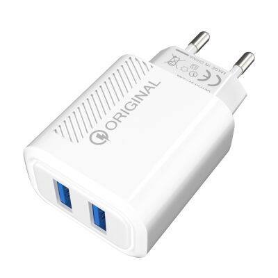 Wall Charger Home 2 Ports USB C Charger Adapter Fast Charge Portable Travel For Iphone 11 12 13