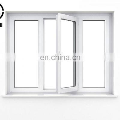 Approved Hurricane Impact Open out UPVC PVC Vinyl Casement Windows with The Easy-Fit Magnetic Window Mesh