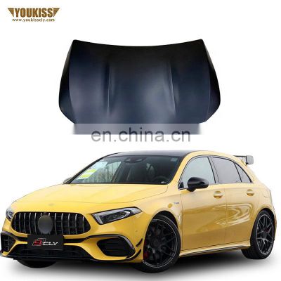 Ukiss Engine Hood For Mercedes Benz A Class A180 A200 A250 W177 Facelift A45S AMG Bonnet Hood Aluminum Cover Front Hood