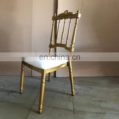 Resin clear napoleon wedding chair wedding dining metal chairs