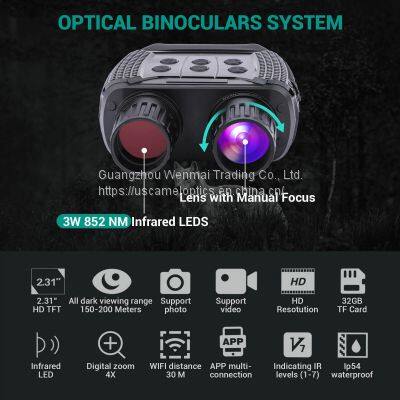 Uscamel Optics Wi-Fi Upgrade 960P Night Vision Binoculars photo-3