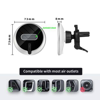 Smart Sensor Automatic Clamping 15W Car Wireless Charger Phone Holder Magnetic Wireless Charger Car Charger Holder photo-4