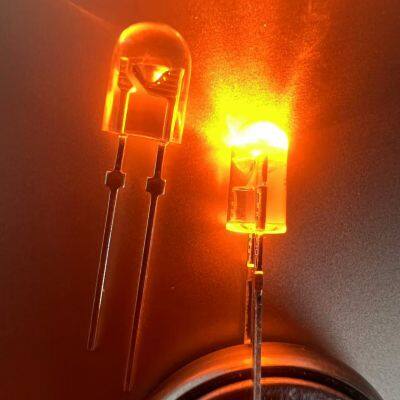 Ultra high brightness LED bead 546 Yellow LED light emitting diode 5MM round head traffic signal dedicated red light