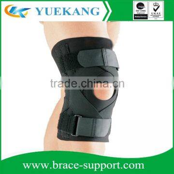 Adjustable Neoprene open patella Knee Support with Spring Steel Side Stays