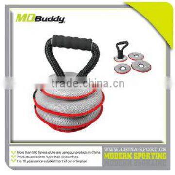 Adjustable soft kettlebell