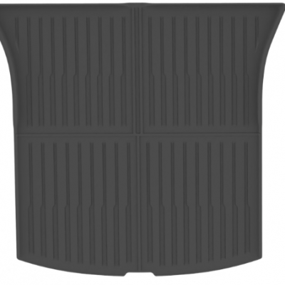Premium TPE Vacuum-Formed Trunk Liner Mat for Tesla Model Y - Vertical Stripe Design (EVGOGO Customized, Lychee Grain Texture)