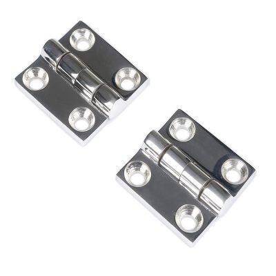 Heavy Duty Stainless Steel Marine Grade 316 Equal-Sided Square Hinges for Boat Hatches Toolbox Doors & Gates