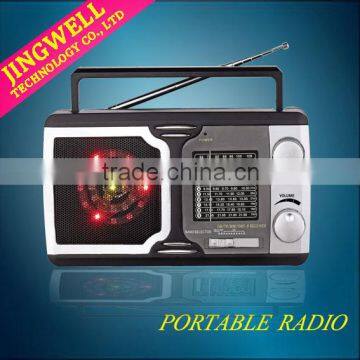 Cheap Portable Fm/am/sw Radio With Disco Light And Aux In Jack