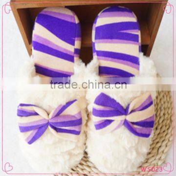 2015 factory price Fashion design woman slipper with bowknot comfortable slippers