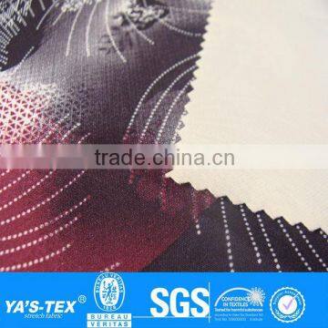 Floral swimwear fabric printed stretch fabric with nylon spandex