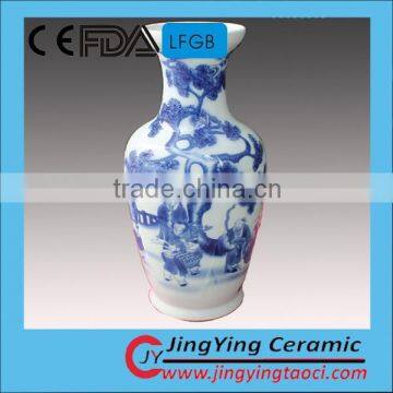 Chinese style antique blue and white porcelain vase