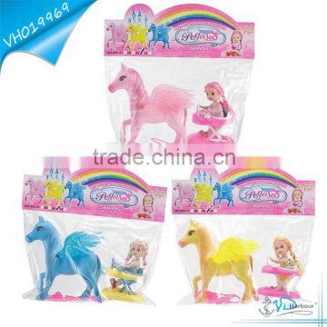 Best Selling Girl Doll Set Horse and Baby-car