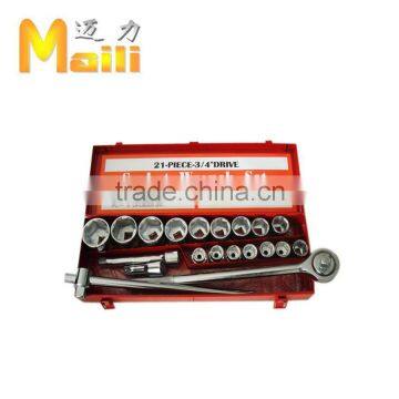 21pcs 3/4"DR (7/8"-2") Metal Case Socket Wrench 6PT photo-3