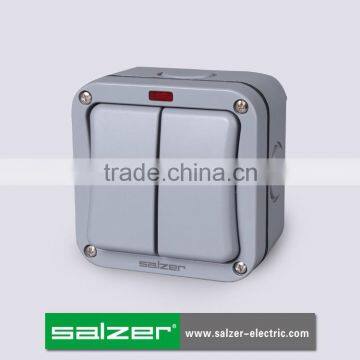 Salzer 2 gang 2 way waterproof switches IP66 20A