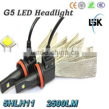 Hot Sell !!! g5 Led Headlight 12v Car H11 20w Headlight With White Color 6500k