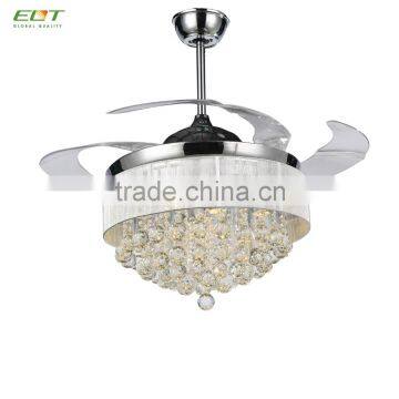 Hot Sale Shining Crystal Light Ceiling Fan With Remote