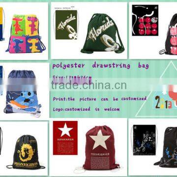 2013Printed cartoon custom drawstring bakpack bag