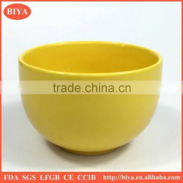 rice bowl salad bowl set hotel restaurant ceramic fruit bowl mango shape shinny bright yellow dinner salad bowl