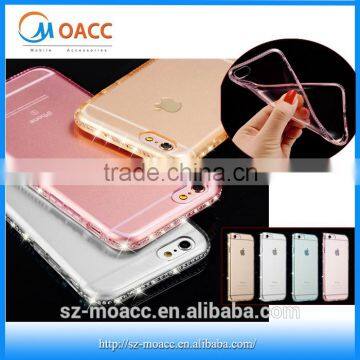 2016 Luxury bling diamond tpu bumper for iphone6 case,for iphone 6 electroplating tpu case,for iphone 6 case cover