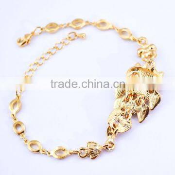 Lovely Adjustable Gold Plated Colorful Owl With Green Eyes Crystal Bracelet photo-5