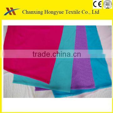 Plain Coloured Polyester bed sheet fabric for winter/Woven Polyester dyed textile fabric for hotel