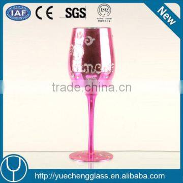 wholesale electroplated painting decorative pink wine glass gift box