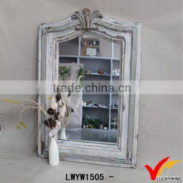 Wall Mounted Black Wooden Mirror Candle Holder photo-4
