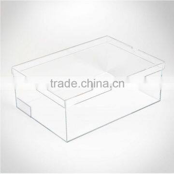 Clear Drop Front Acrylic Shoe Box Display With Lid photo-2