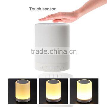 2016 New Cheap Wireless Audio LED Lamp Touch sensor Bluetooth Speaker with White LED Lamp Light template