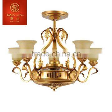 WAHSON Brand 54 "3 Blades Golden Luxury Ceiling Fan FZD-140-62(F)