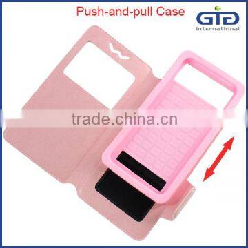 [GGIT] From Mobile Phone Accessories Factory in China Push-and-Pull Universal PU Leather Cell Phone Cover Case photo-5