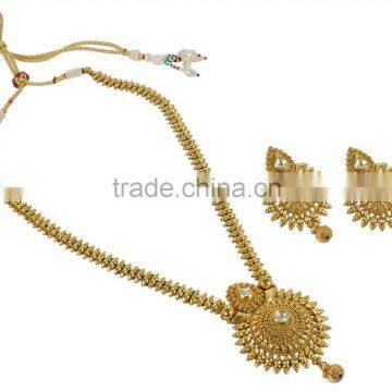 Gorgeous Indian Gold Plated Long Necklace Sets photo-2