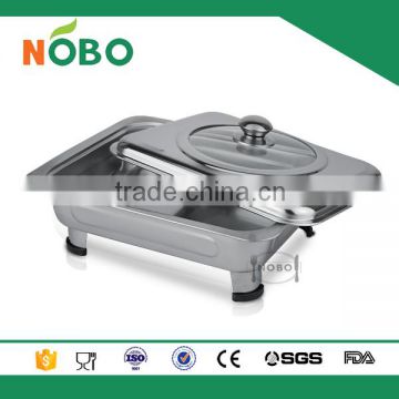 Square conbined lid stainless steel buffet server cheap chafing dish