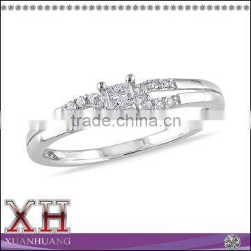 Wholesale 925 Sterling Silver Jewelry, Wedding Engagement Ring With CZ