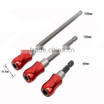 3Set 1/4 Inch Hex Bit Tip Holder Screwdriver Bit Extension Bar Electric screwdriver Red AR-43