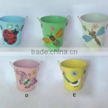 Colored animals Home&garden deco wrought iron artificial metal small tin flower pots                        
                                                                Most Popular