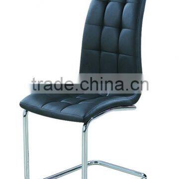 design chromed leather dining Chair