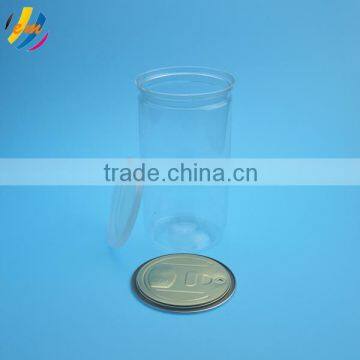 Food plastic PET container with metal lid