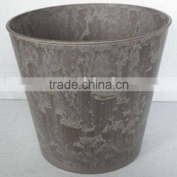 Grey flower pot