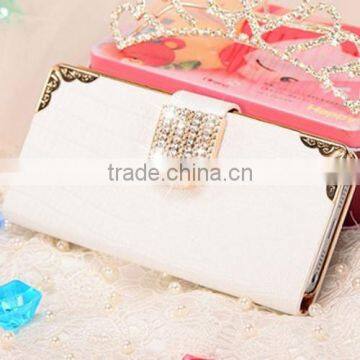 2014 Hot Selling Diamond Magnetic Leather Wallet Flip Mobile Phone Case Cover for Apple Iphone 6 photo-4
