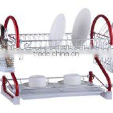 China LBY cheapest modern 2 tiers dish rack with tray and cutlery holder