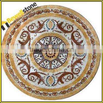 China factory directly export handcut tiles mosaic medallions, Suppliers of marble tile inlay medallions