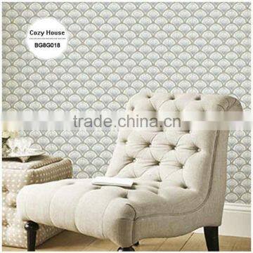 hottest printed vinyl coated wallpaper, whisper gray stylish special design wall mural for laundry room , waterproof wall decal