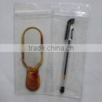 Transparent plastic clear vinyl small pvc zipper pouch