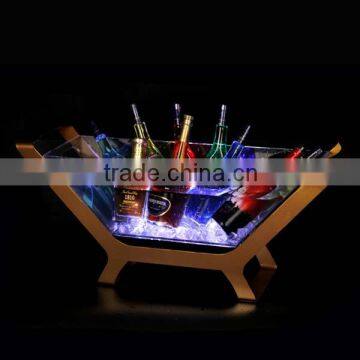 Champagne bar supplies LED ice bucket size LED ice bucket KTV transparent ice bucket 12 installed charging bucket
