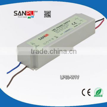 SANPU 2013 hot selling CE ROHS IP67 waterproof 24v 60w led driver downlight transformer 400hz power supply