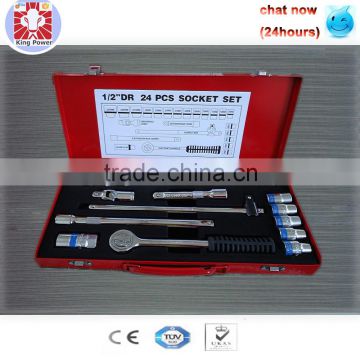 1/2" 24pcs ratchet handle socket set tool kits